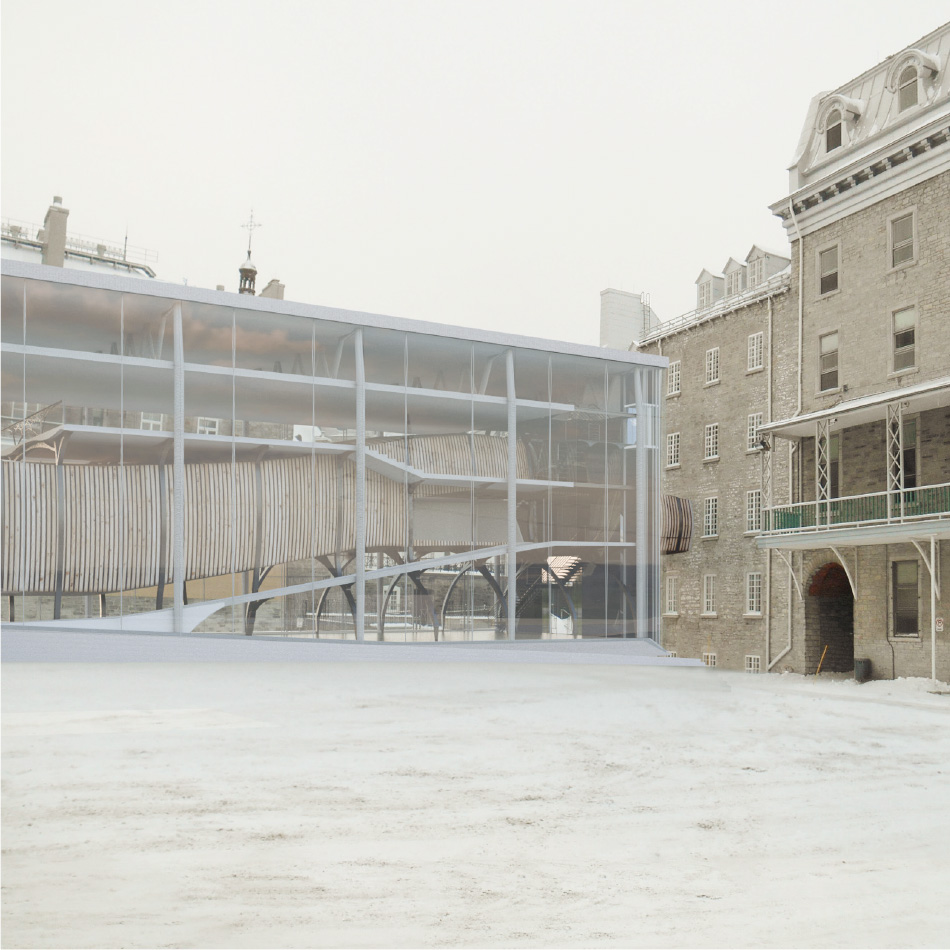 photo du projet depuis la grande cour